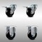 Service Caster 3.5 Inch SS Hard Rubber Wheel Swivel Top Plate Caster Lock Brake 2 Rigid, 2PK SCC-SSTTL20S3514-HRS-2-R-2 - alternate 1